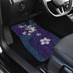 Personalised Melbourne Storm Car Mats Polynesian Tribal Pattern With Rugby Storm Man Mascot Art