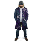 Personalised Melbourne Storm Cloak Polynesian Tribal Pattern With Rugby Storm Man Mascot Art