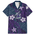 Personalised Melbourne Storm Hawaiian Shirt Polynesian Tribal Pattern With Rugby Storm Man Mascot Art