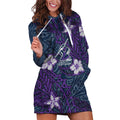 Personalised Melbourne Storm Hoodie Dress Polynesian Tribal Pattern With Rugby Storm Man Mascot Art