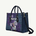 Personalised Melbourne Storm Leather Bag Polynesian Tribal Pattern With Rugby Storm Man Mascot Art
