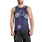 Personalised Melbourne Storm Men Tank Top Polynesian Tribal Pattern With Rugby Storm Man Mascot Art
