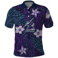 Personalised Melbourne Storm Polo Shirt Polynesian Tribal Pattern With Rugby Storm Man Mascot Art