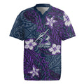Personalised Melbourne Storm Rugby Jersey Polynesian Tribal Pattern With Rugby Storm Man Mascot Art