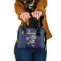 Personalised Melbourne Storm Shoulder Handbag Polynesian Tribal Pattern With Rugby Storm Man Mascot Art