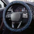 Melbourne Storm Steering Wheel Cover Polynesian Tribal Pattern With Rugby Storm Man Mascot Art