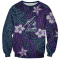 Personalised Melbourne Storm Sweatshirt Polynesian Tribal Pattern With Rugby Storm Man Mascot Art