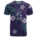 Personalised Melbourne Storm T Shirt Polynesian Tribal Pattern With Rugby Storm Man Mascot Art