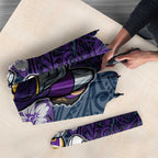 Personalised Melbourne Storm Umbrella Polynesian Tribal Pattern With Rugby Storm Man Mascot Art