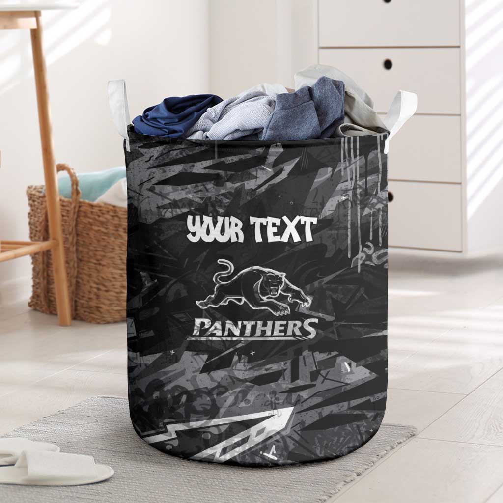 Personalized Penrith Panthers Laundry Basket Graffiti Grunge Abstract Urban Street Style Design