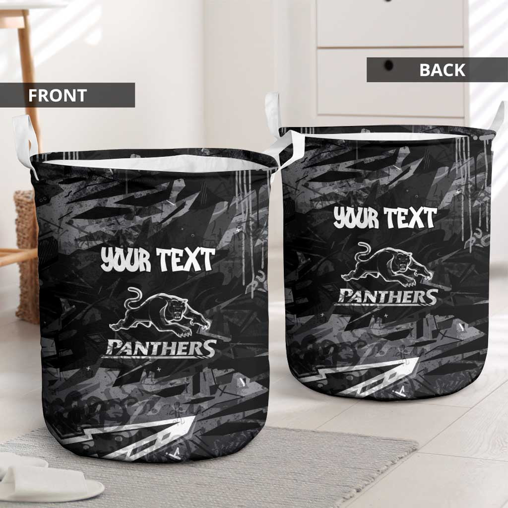 Personalized Penrith Panthers Laundry Basket Graffiti Grunge Abstract Urban Street Style Design
