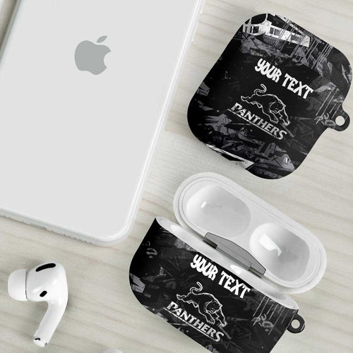 Personalized Penrith Panthers AirPods Case Graffiti Grunge Abstract Urban Street Style Design