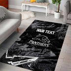 Personalized Penrith Panthers Area Rug Graffiti Grunge Abstract Urban Street Style Design