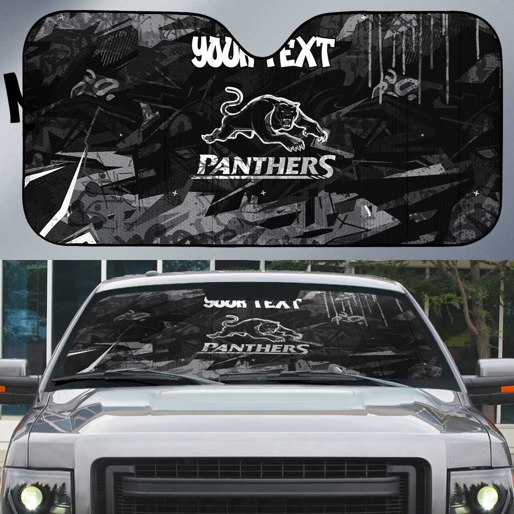Personalized Penrith Panthers Auto Sun Shade Graffiti Grunge Abstract Urban Street Style Design
