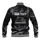 Personalized Penrith Panthers Baseball Jacket Graffiti Grunge Abstract Urban Street Style Design