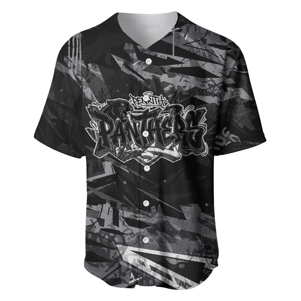 Personalized Penrith Panthers Baseball Jersey Graffiti Grunge Abstract Urban Street Style Design