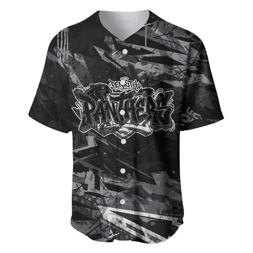 Personalized Penrith Panthers Baseball Jersey Graffiti Grunge Abstract Urban Street Style Design