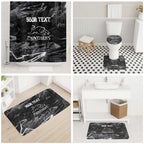 Personalized Penrith Panthers Bathroom Set Graffiti Grunge Abstract Urban Street Style Design