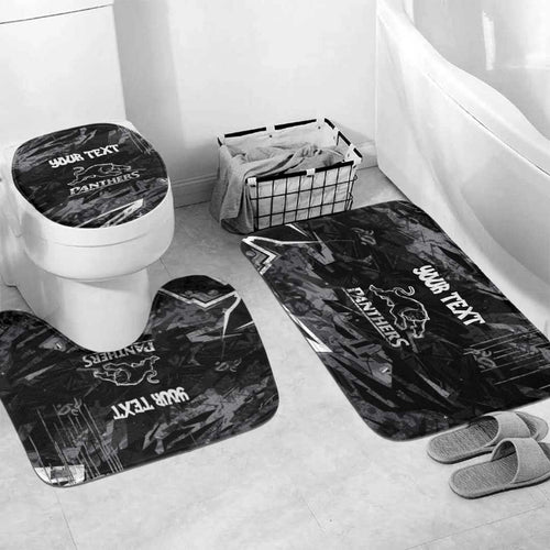 Personalized Penrith Panthers Bathroom Set Graffiti Grunge Abstract Urban Street Style Design