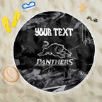 Personalized Penrith Panthers Beach Blanket Graffiti Grunge Abstract Urban Street Style Design