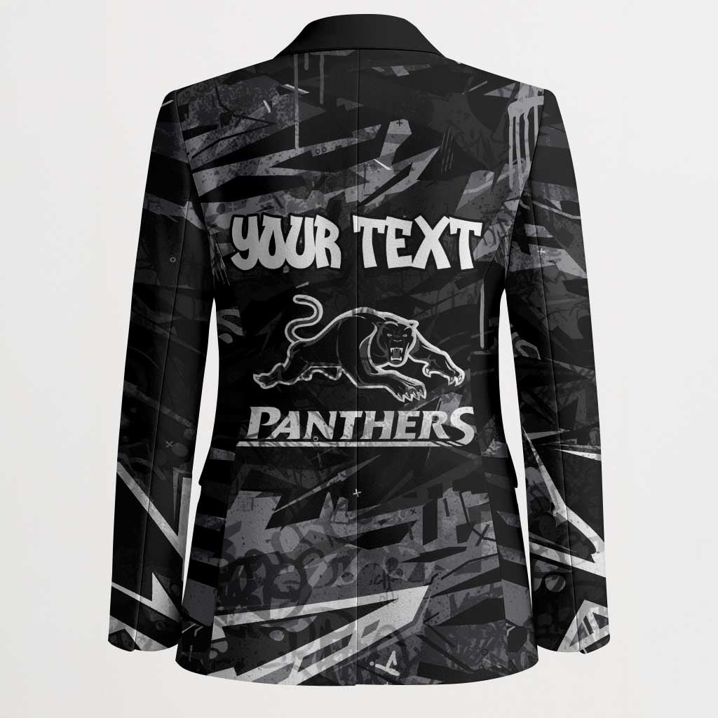 Personalized Penrith Panthers Blazer Graffiti Grunge Abstract Urban Street Style Design