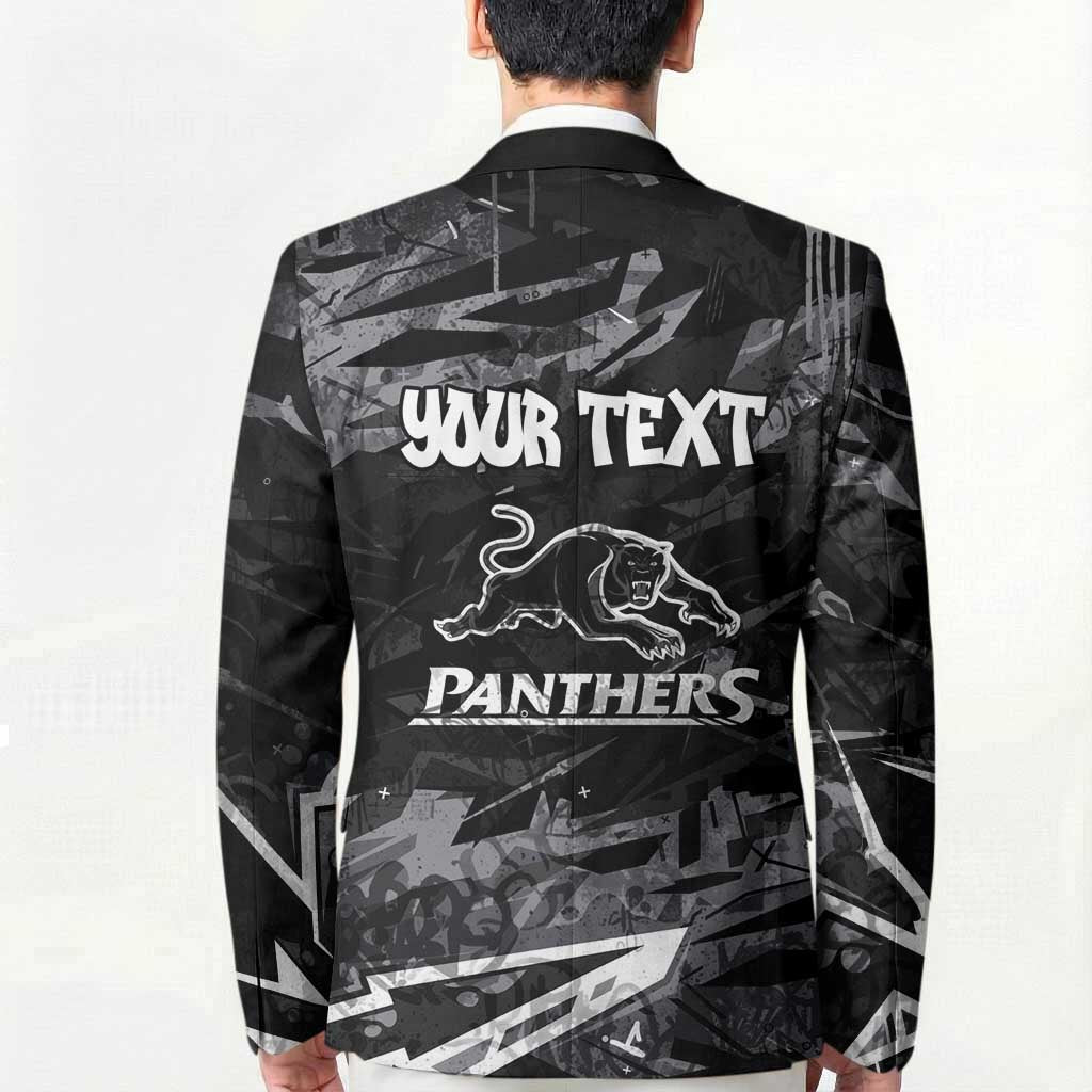 Personalized Penrith Panthers Blazer Graffiti Grunge Abstract Urban Street Style Design