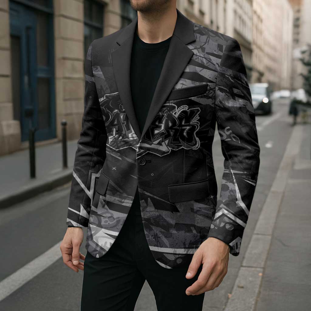 Personalized Penrith Panthers Blazer Graffiti Grunge Abstract Urban Street Style Design