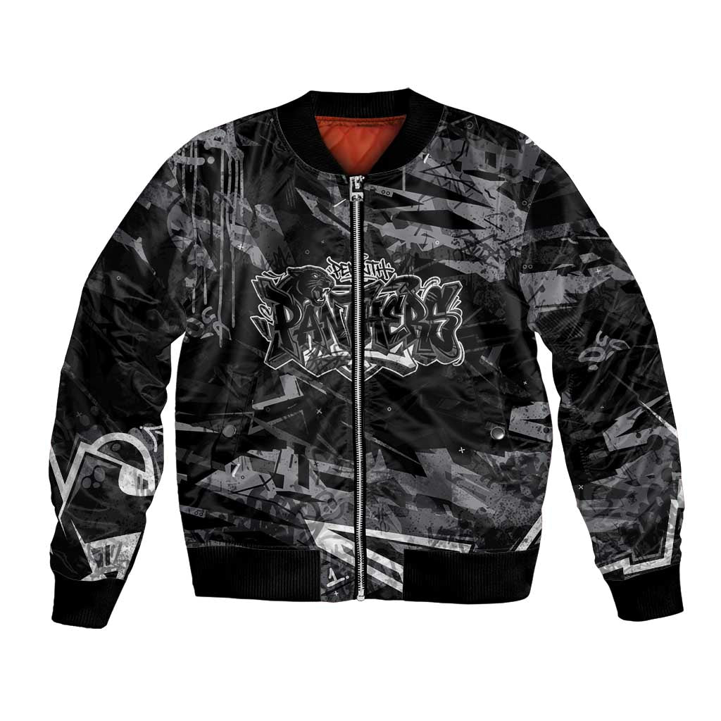 Personalized Penrith Panthers Bomber Jacket Graffiti Grunge Abstract Urban Street Style Design