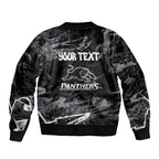 Personalized Penrith Panthers Bomber Jacket Graffiti Grunge Abstract Urban Street Style Design