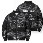 Personalized Penrith Panthers Bomber Puffer Jacket Graffiti Grunge Abstract Urban Street Style Design