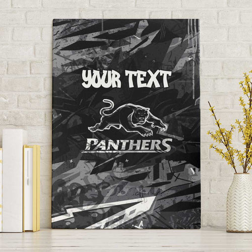 Personalized Penrith Panthers Canvas Wall Art Graffiti Grunge Abstract Urban Street Style Design