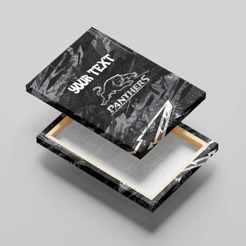 Personalized Penrith Panthers Canvas Wall Art Graffiti Grunge Abstract Urban Street Style Design