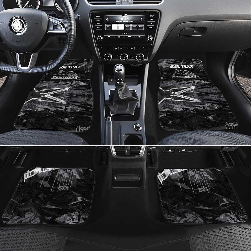Personalized Penrith Panthers Car Mats Graffiti Grunge Abstract Urban Street Style Design