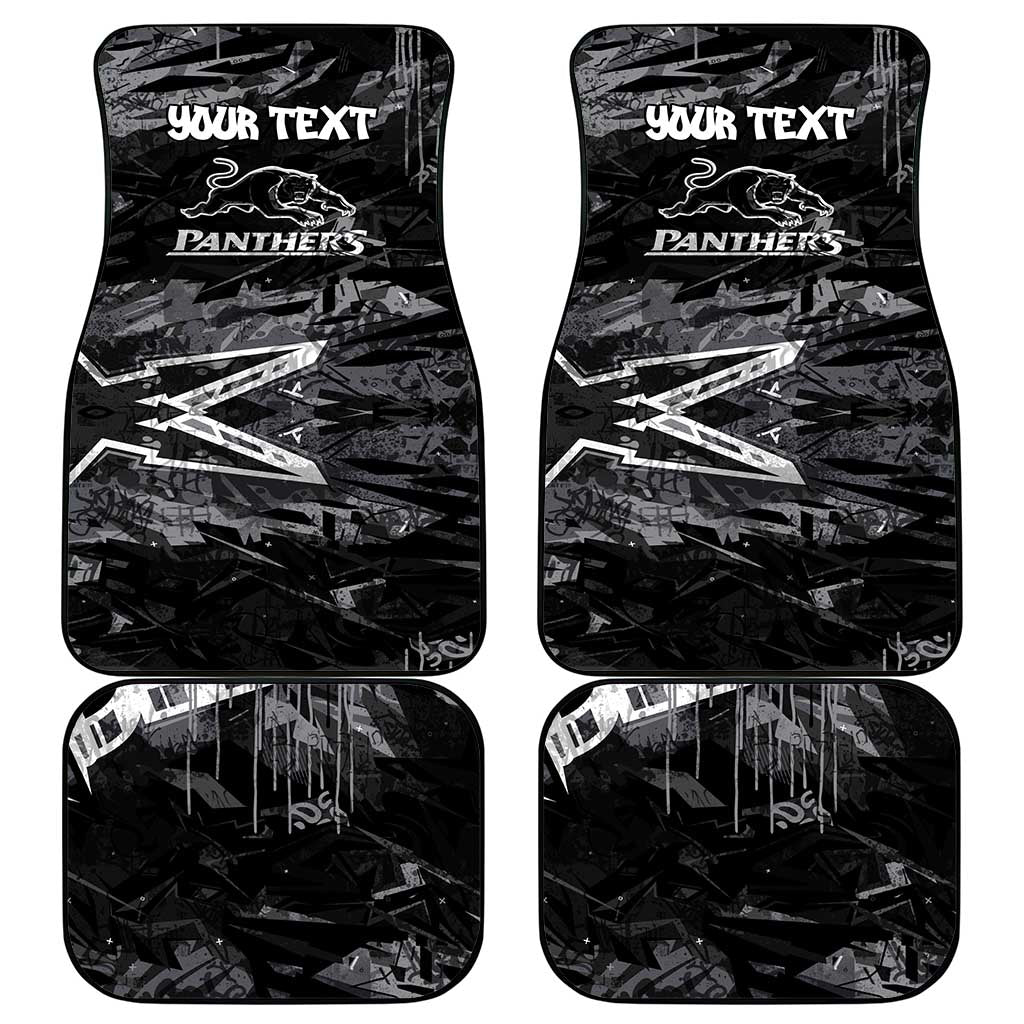 Personalized Penrith Panthers Car Mats Graffiti Grunge Abstract Urban Street Style Design