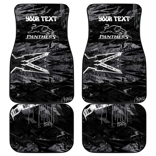 Personalized Penrith Panthers Car Mats Graffiti Grunge Abstract Urban Street Style Design