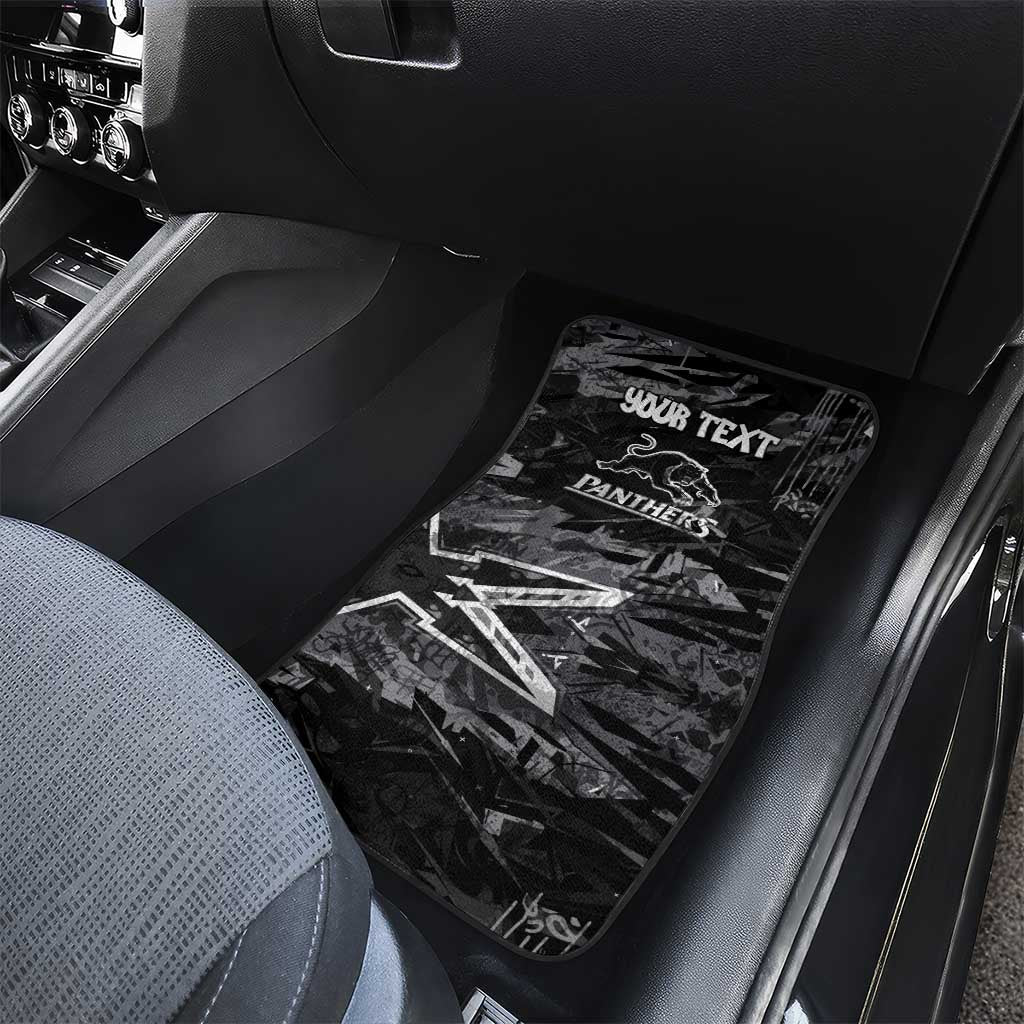 Personalized Penrith Panthers Car Mats Graffiti Grunge Abstract Urban Street Style Design