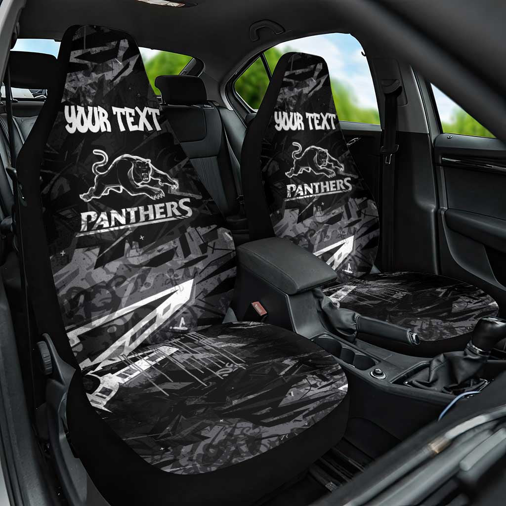 Personalized Penrith Panthers Car Seat Cover Graffiti Grunge Abstract Urban Street Style Design