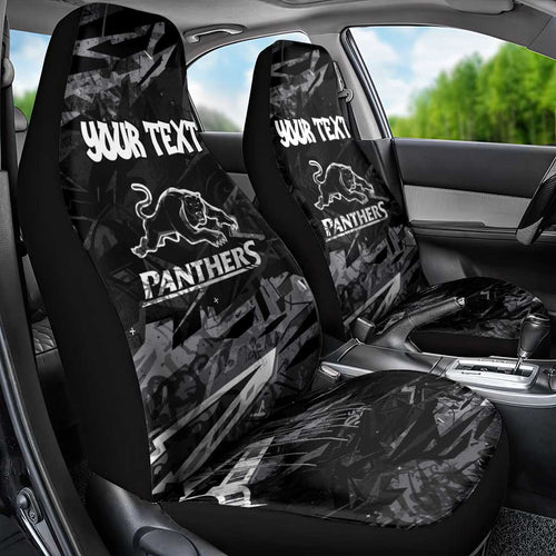 Personalized Penrith Panthers Car Seat Cover Graffiti Grunge Abstract Urban Street Style Design