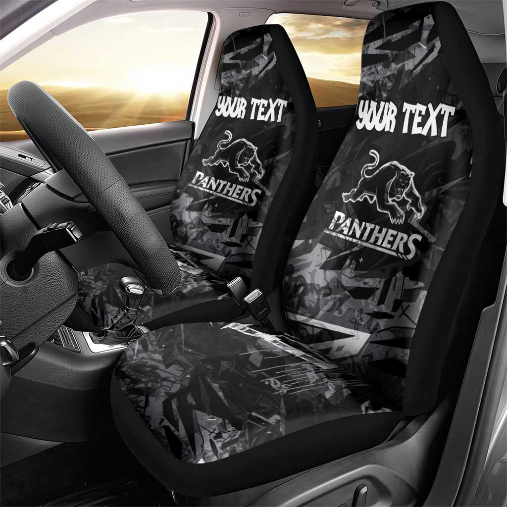 Personalized Penrith Panthers Car Seat Cover Graffiti Grunge Abstract Urban Street Style Design