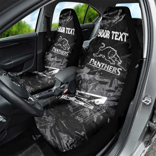 Personalized Penrith Panthers Car Seat Cover Graffiti Grunge Abstract Urban Street Style Design