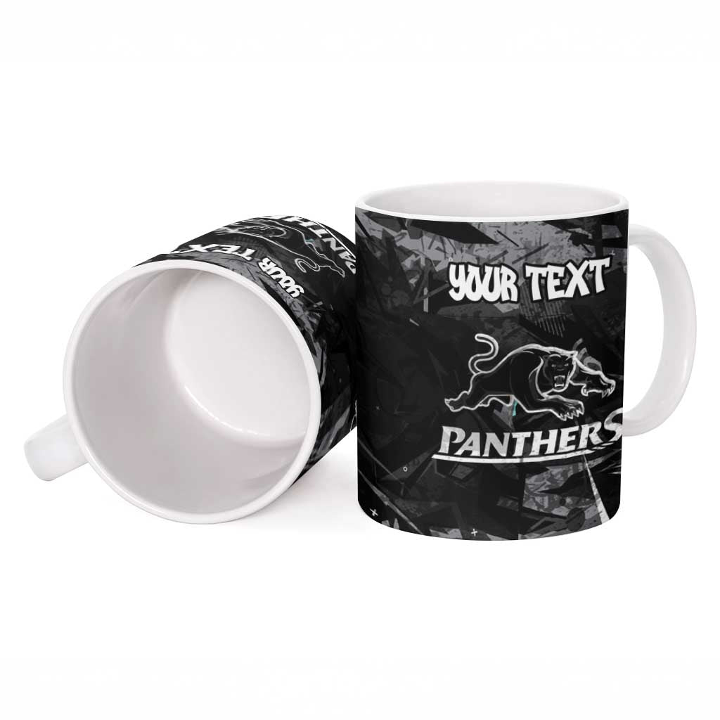 Personalized Penrith Panthers Ceramic Mug Graffiti Grunge Abstract Urban Street Style Design
