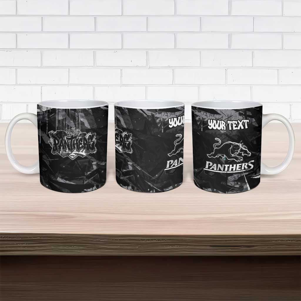 Personalized Penrith Panthers Ceramic Mug Graffiti Grunge Abstract Urban Street Style Design