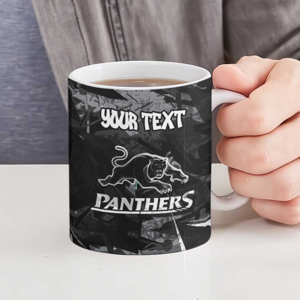 Personalized Penrith Panthers Ceramic Mug Graffiti Grunge Abstract Urban Street Style Design