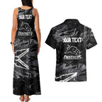 Personalized Penrith Panthers Couples Matching Tank Maxi Dress and Hawaiian Shirt Graffiti Grunge Abstract Urban Street Style Design
