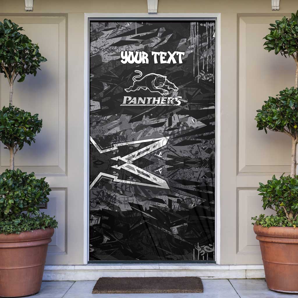 Personalized Penrith Panthers Door Cover Graffiti Grunge Abstract Urban Street Style Design
