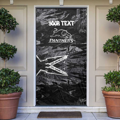 Personalized Penrith Panthers Door Cover Graffiti Grunge Abstract Urban Street Style Design