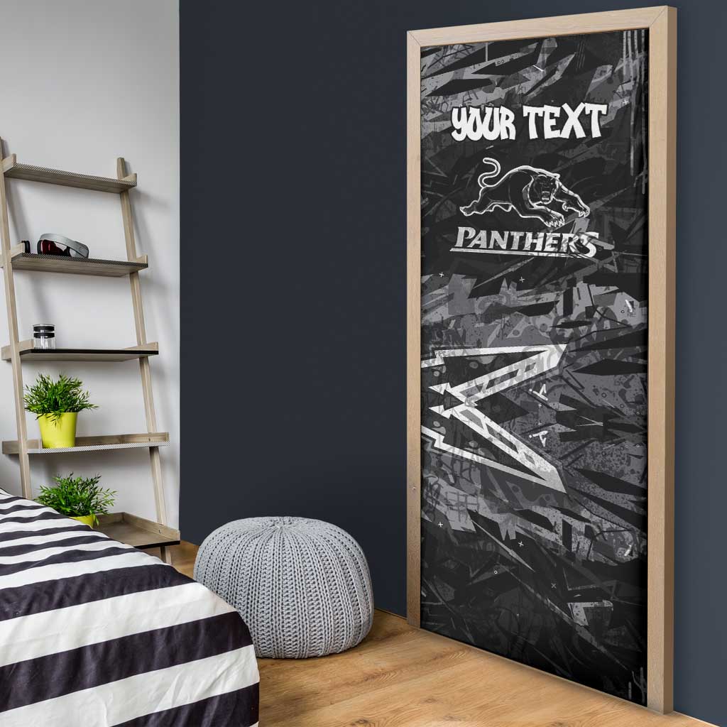 Personalized Penrith Panthers Door Cover Graffiti Grunge Abstract Urban Street Style Design