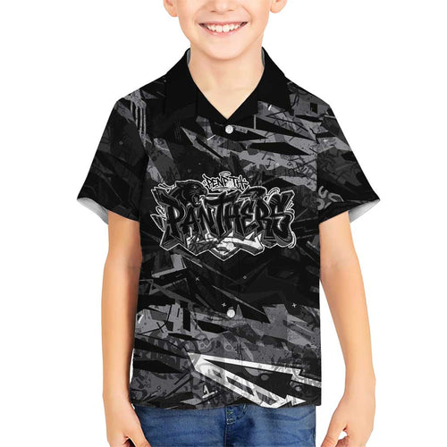 Personalized Penrith Panthers Family Matching Summer Maxi Dress and Hawaiian Shirt Graffiti Grunge Abstract Urban Street Style Design