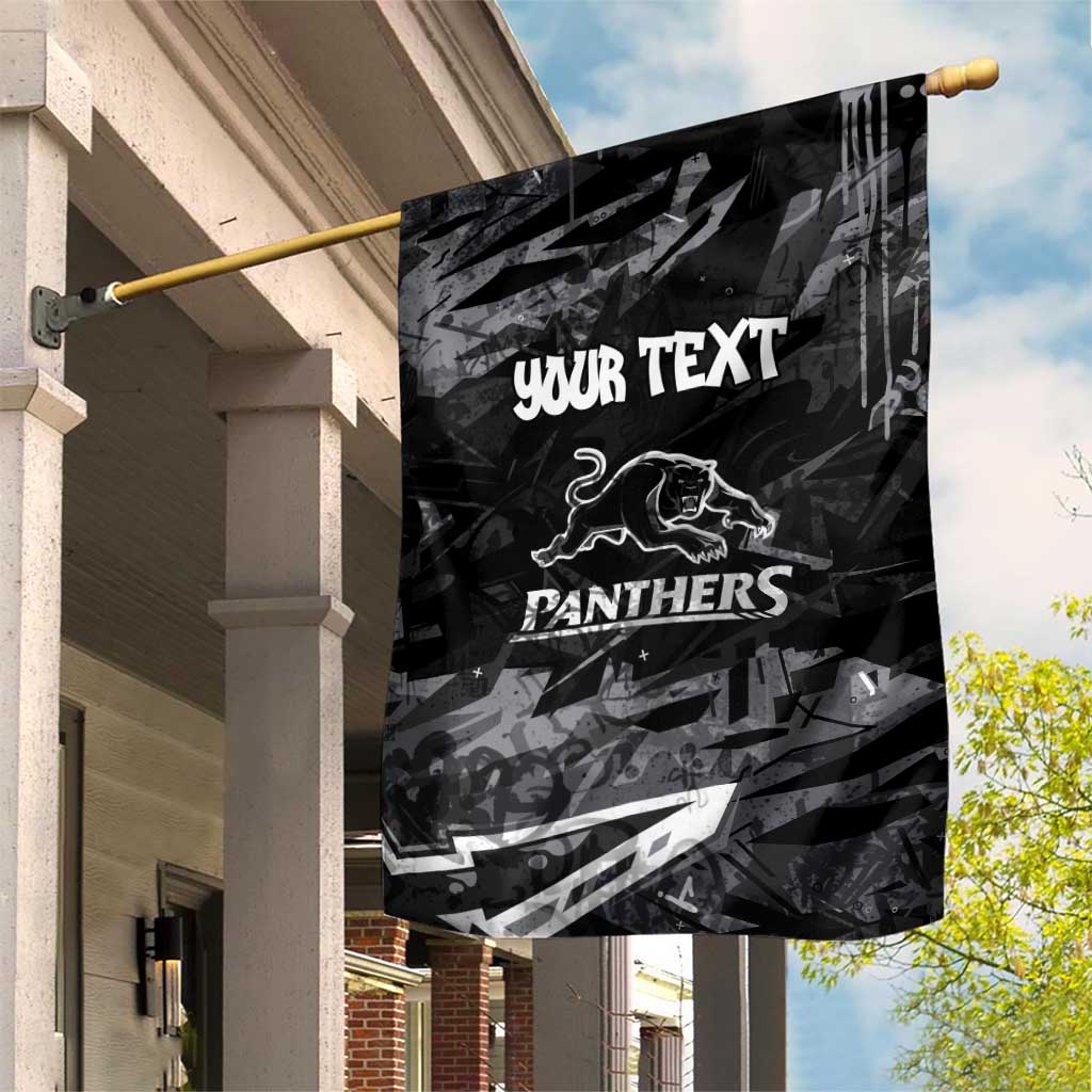 Personalized Penrith Panthers Garden Flag Graffiti Grunge Abstract Urban Street Style Design