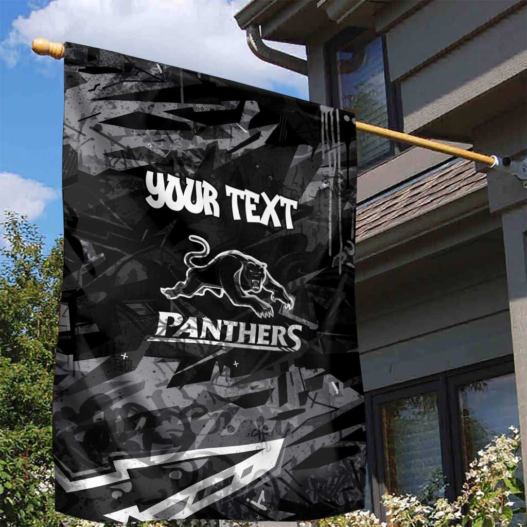 Personalized Penrith Panthers Garden Flag Graffiti Grunge Abstract Urban Street Style Design